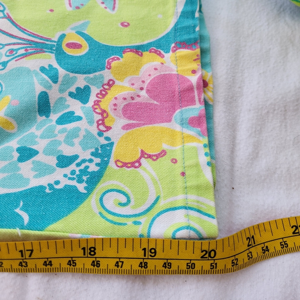 Lilly Pulitzer Cotton Stretch Peacock Capris - Picture 6 of 13